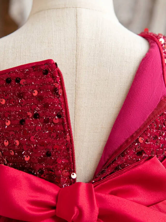 Kız Çocuk Abiye Elbise Tül Prenses Model Doğum Günü Parti Elbisesi - 3