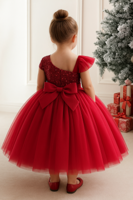 Kız Çocuk Abiye Elbise Tül Prenses Model Doğum Günü Parti Elbisesi - 2