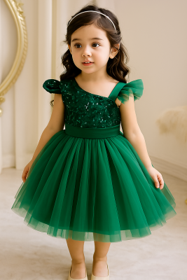 Kız Çocuk Abiye Elbise Tül Prenses Model Doğum Günü Parti Elbisesi