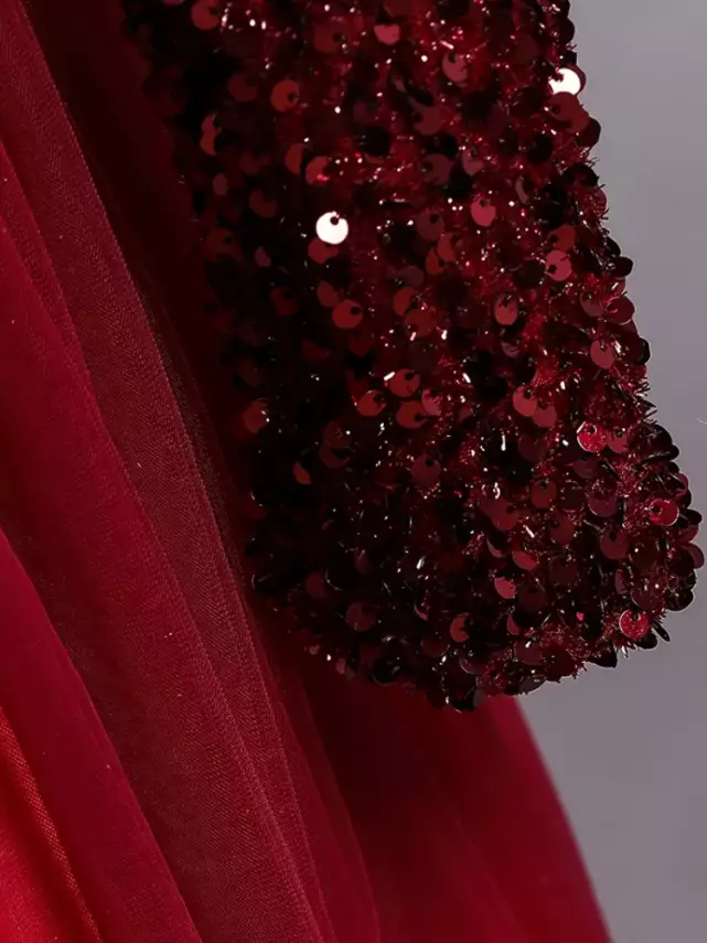 Kız Çocuk Özel Gün Elbisesi – Parlak Payetli Abiye - 4