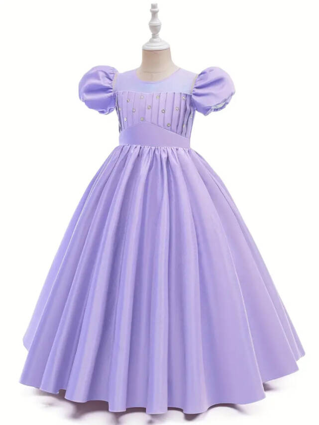 Kız Çocuk Prenses Abiye Elbise – Özel Gün ve Parti Kıyafeti-Tarlatanlı - 4