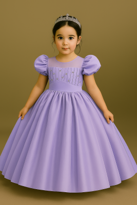Kız Çocuk Prenses Abiye Elbise – Özel Gün ve Parti Kıyafeti-Tarlatanlı