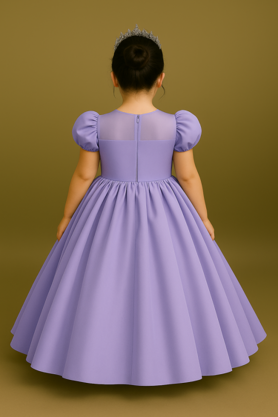 Kız Çocuk Prenses Abiye Elbise – Özel Gün ve Parti Kıyafeti-Tarlatanlı - 2