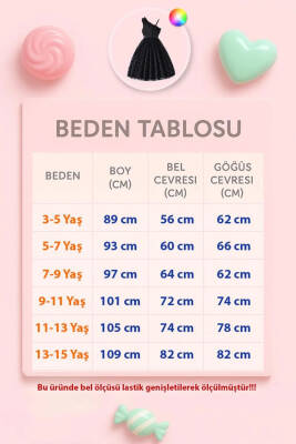 Pembe Kız Çocuk Prenses Model Tül Abiye Elbise -Özel Gün Davet Abiyesi - 4